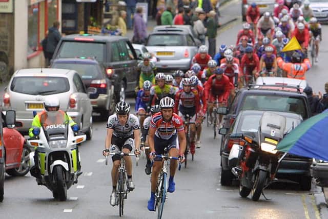 The Tour of Britain during a previous visit to Hathersage.