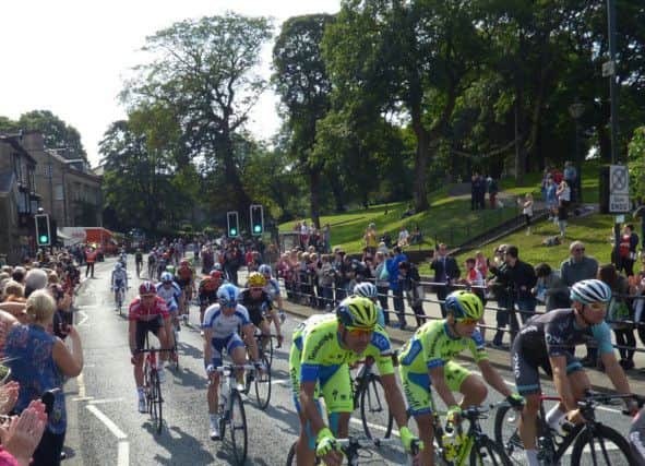 Antony sent in this photo of the riders making their way down Terrace Road in Buxton.