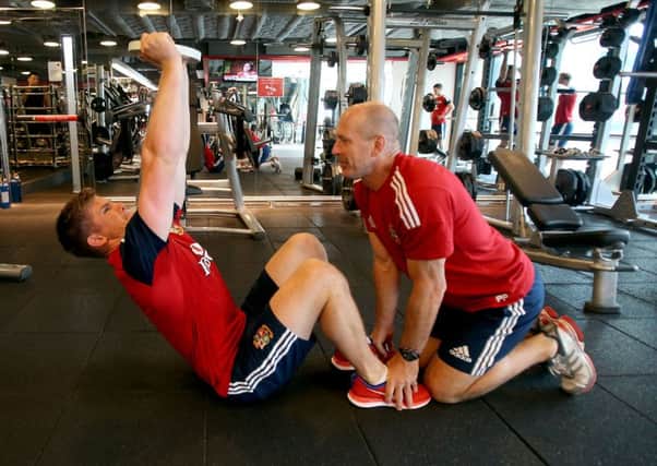 Owen Farrell and Physio Phil Pask