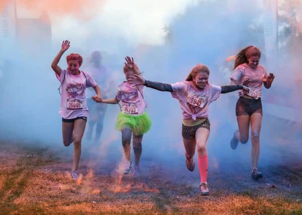 Thousands took part in the Colour Run at Chatsworth
