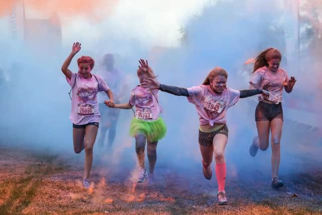 Thousands took part in the Colour Run at Chatsworth