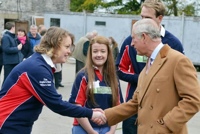 Prince Charles visit countryside fund Farming Life Centre. Hannah Gregory-Campeau and Emily Smith.