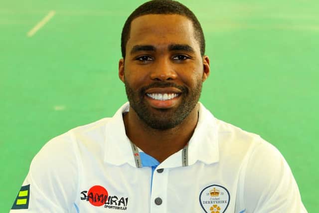 CHEER FOR CHESNEY -- batsman Chesney Hughes, who has signed an extension to his Derbyshire CCC contract.