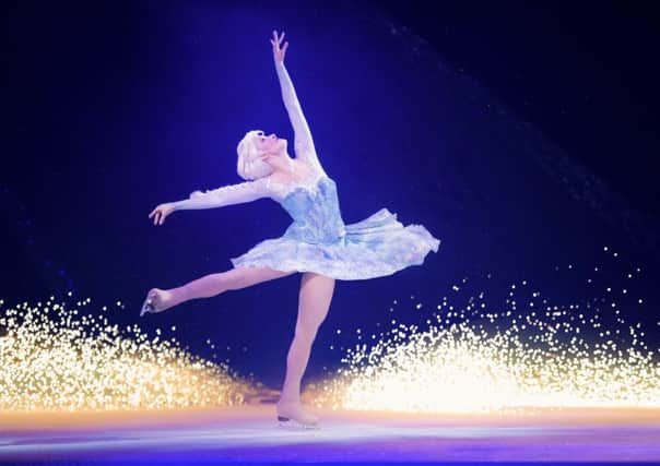 Elsa in Disney On Ice presents Worlds of Enchantment at Sheffield Arena .