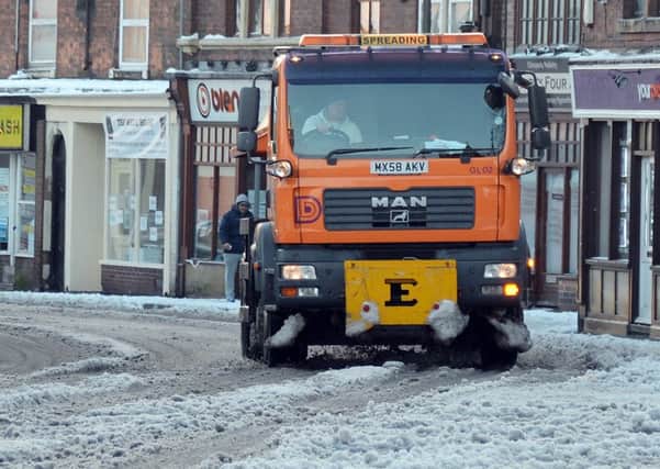 A gritter lorry.