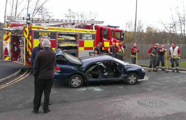 Students at Chesterfield College have been learning how it feels to be the victim of a serious car crash.
