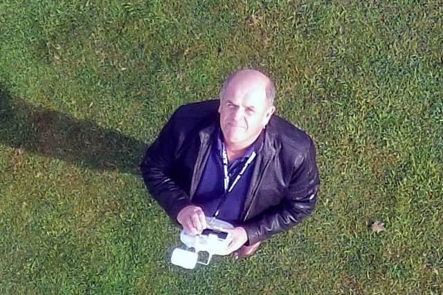 Move over 'selfies' this is the era of the 'dronie'. Pictured is professional droner Peter Smith.