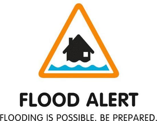 Flood alert sign from the Environment Agency