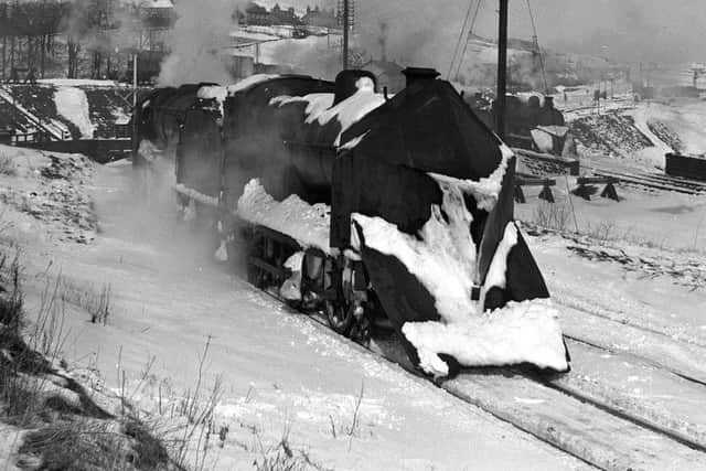 Snow ploughs waiting at Buxton in 1947. Photo: E.R. Morten.