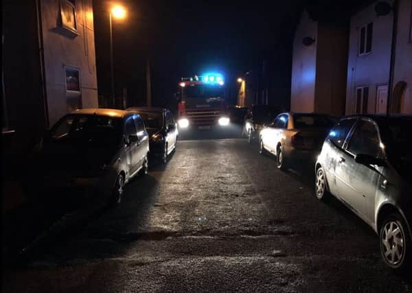 Firefighters from Clay Cross were prevented from getting to a job because of cars which had been double parked on a road.