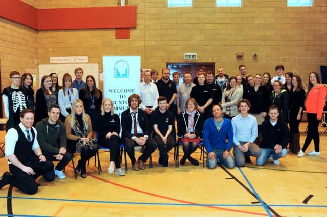 Former pupils from Buxton Community School who attended the Alumni Day organised by physics teacher Greg Smith.