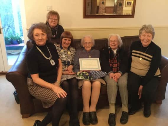 The members of Soroptimist International, Buxton and District voted unanimously to appoint long serving member Mollie Morten, an honorary member.  Pic shows Anne Needham, Dianne Doughty, Elaine MacDonald, Mollie Morten, Jane Robinson and Mavis Mycock.