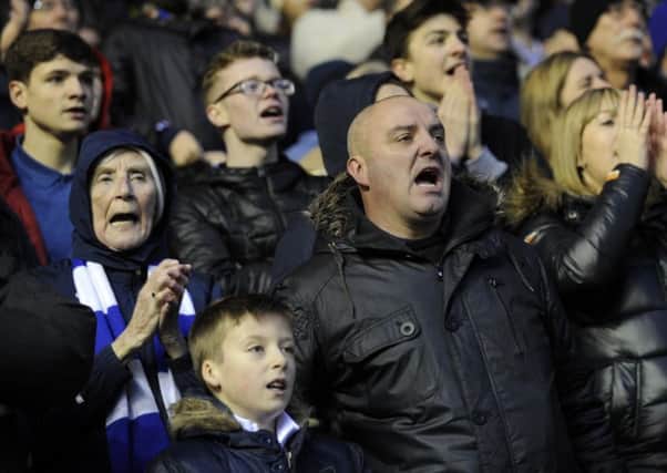 Owls fans at St Andrews,Birmingham....PICS STEVE ELLIS