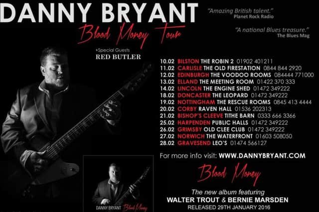 Blues rock guitarist Danny Bryant on UK tour