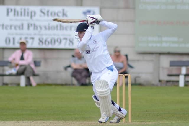 ROCK ON TOM! -- Derbyshires matchwinning hero Tom Poynton, who hit 16 in the last over.