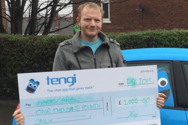Tengi 1,000 winner Mark Carew from Rotherham