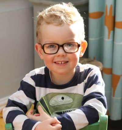 three year old son Vincent who's mum Sally Liddle is raising money for research into meningitis