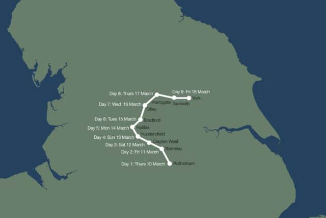 Paul and Harry's Three Legged Challenge route