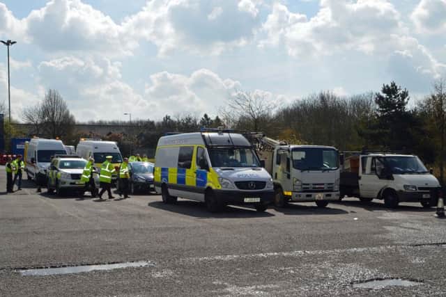 A static checkpoint was also set up at Tibshelf Motorway Services to target vehicles as they travelled through the area.