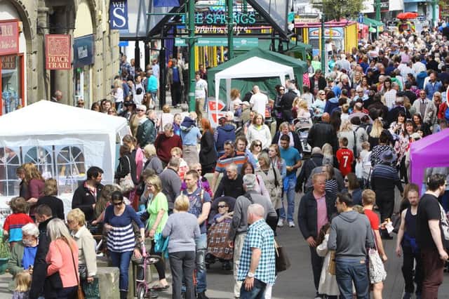 A bustling Spring Gardens during last year's Buxton Spring Fair.