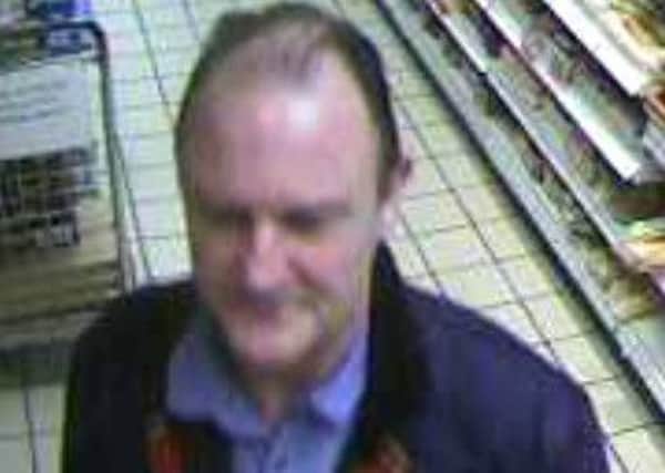 Police would like to speak to this man in connection with a theft from a Buxton store.