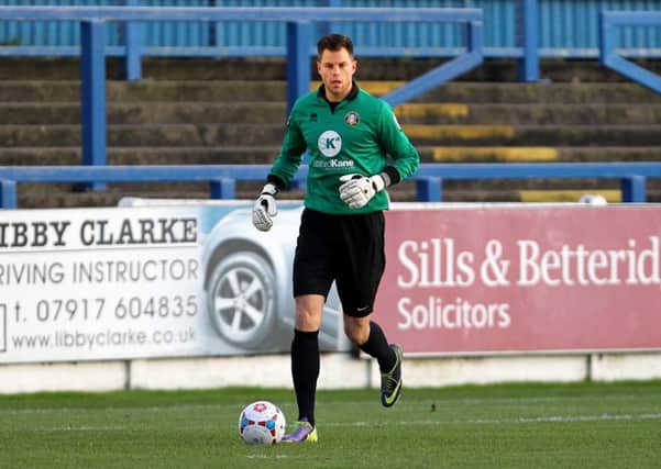 Goalkeeper Jan Budtz, pictured here playing for Gainsborough Trinity, has joined Buxton. Picture by Dan Westwell