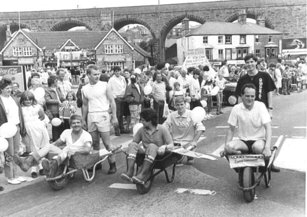 July 1987
Buxton Carnival, wheelbarrow race