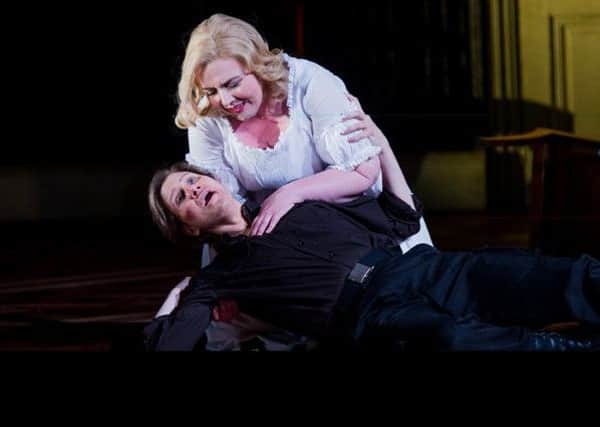 Sarah-Jane Brandon as Giuletta and Stephanie Marshall as Romeo in I Capuleti e i Motecchi at Buxton Opera House. Photo by Robert Workman.