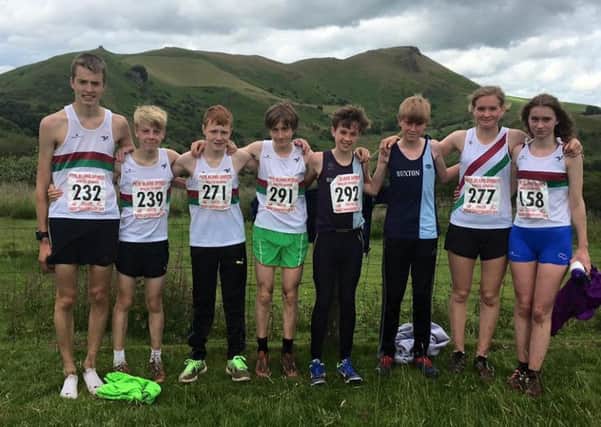 FELL HEROES -- some of the Buxton AC runners at the championships.