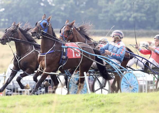 Longnor Races, action from the trotting races