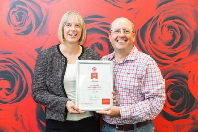 Martin and Kathryn Gilson were presented with their award at the Independent Hotel Show in London, last month.