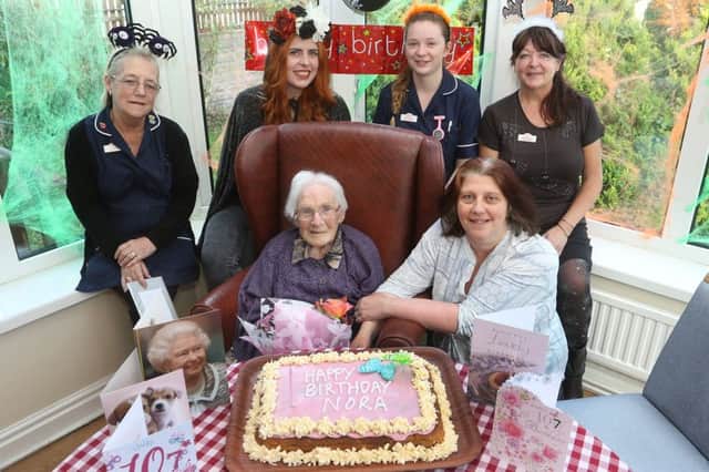 Nora Hill has a halloween themed 107th birthday party