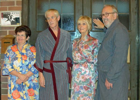 Rosalie Hoskin, Simon Gordon, Susan Turner and David Holmes in Quartet, presented by Chesterfield Theatre Company.