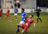 Matlock Town v Hednesford Town. Marcus Dinanga.