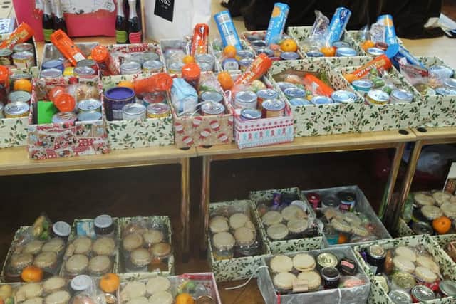 Burbage Primary School pupils have filled 111 Christmas hampers for residents living in sheltered accomadtion