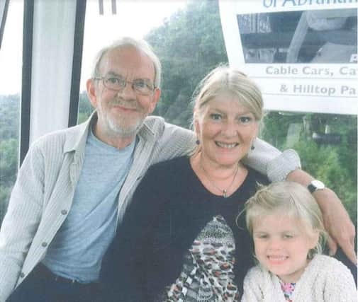 A recent family picture of David and Dilys Mellor with granddaughter Connie but the family now want to find Davids life-saving stranger.