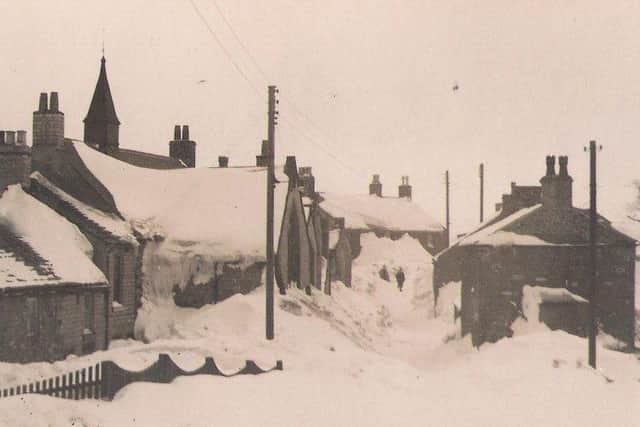 Jane Butler submitted this photograph of snow in Sparrowpit, circa 1947.