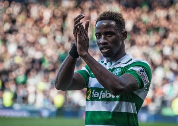 23/010/16 . GLASGOW.Hampden Park. Scottish League Cup Semi-Final. Celtic v Rangers. 1-0 win for Celtic. Scorer Moussa Dembele. (87 mins). Celtics Moussa Dembele.