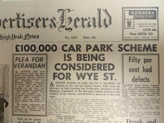 A front page of the Buxton Advertiser & Herald from 1967.