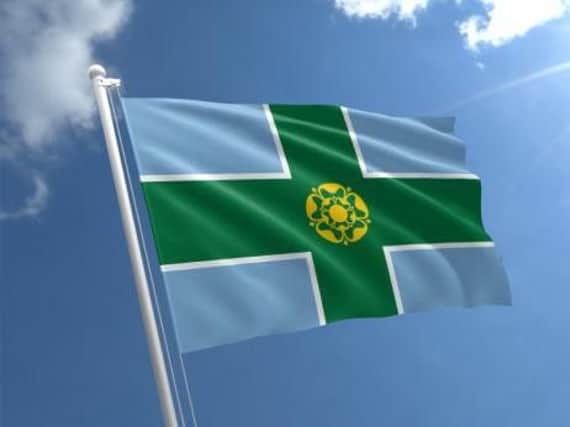 The Derbyshire flag.