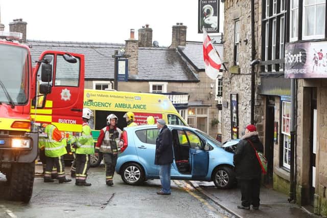 A motorist collides with The Swan public house Buxton