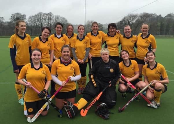 Another victory in the remarkable, unbeaten season of Buxton Ladies hockey team.