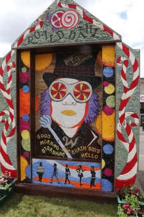 Well Dressing, the Market Place Well is based on the centenary of Roald Dahl