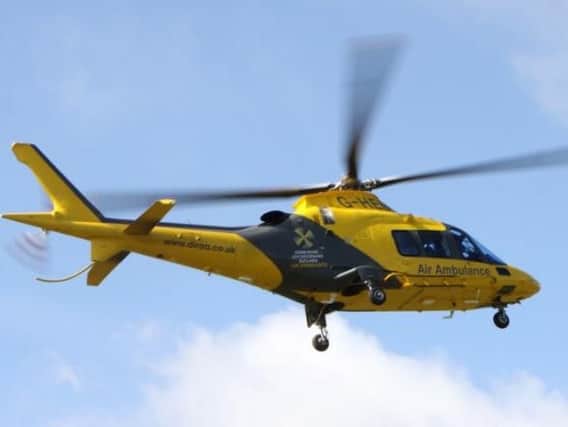 Air Ambulance called after a motorcyclist comes off bike.