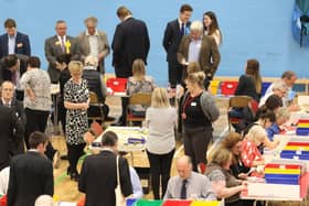 The county council election count at Queens Park