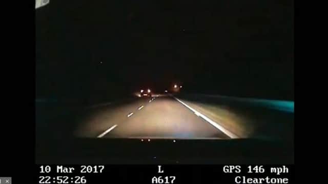 The police car reached speeds of 146mph during the pursuit.