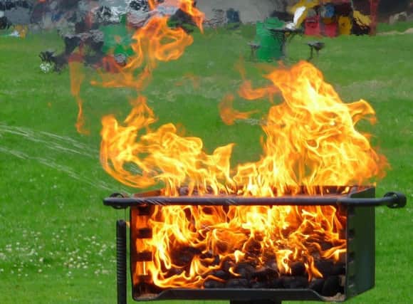Blazing barbecue. Photo by Pixabay.