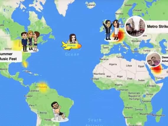 The new Snap Map.
