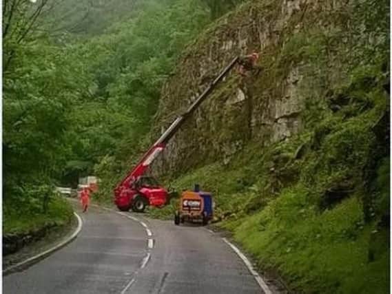 Specialist teams worked seven days a week to get the road re-opened as soon as possible.