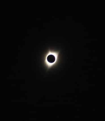 The total solar eclipse taken by Buxton man John Yates in Idaho Falls, America.